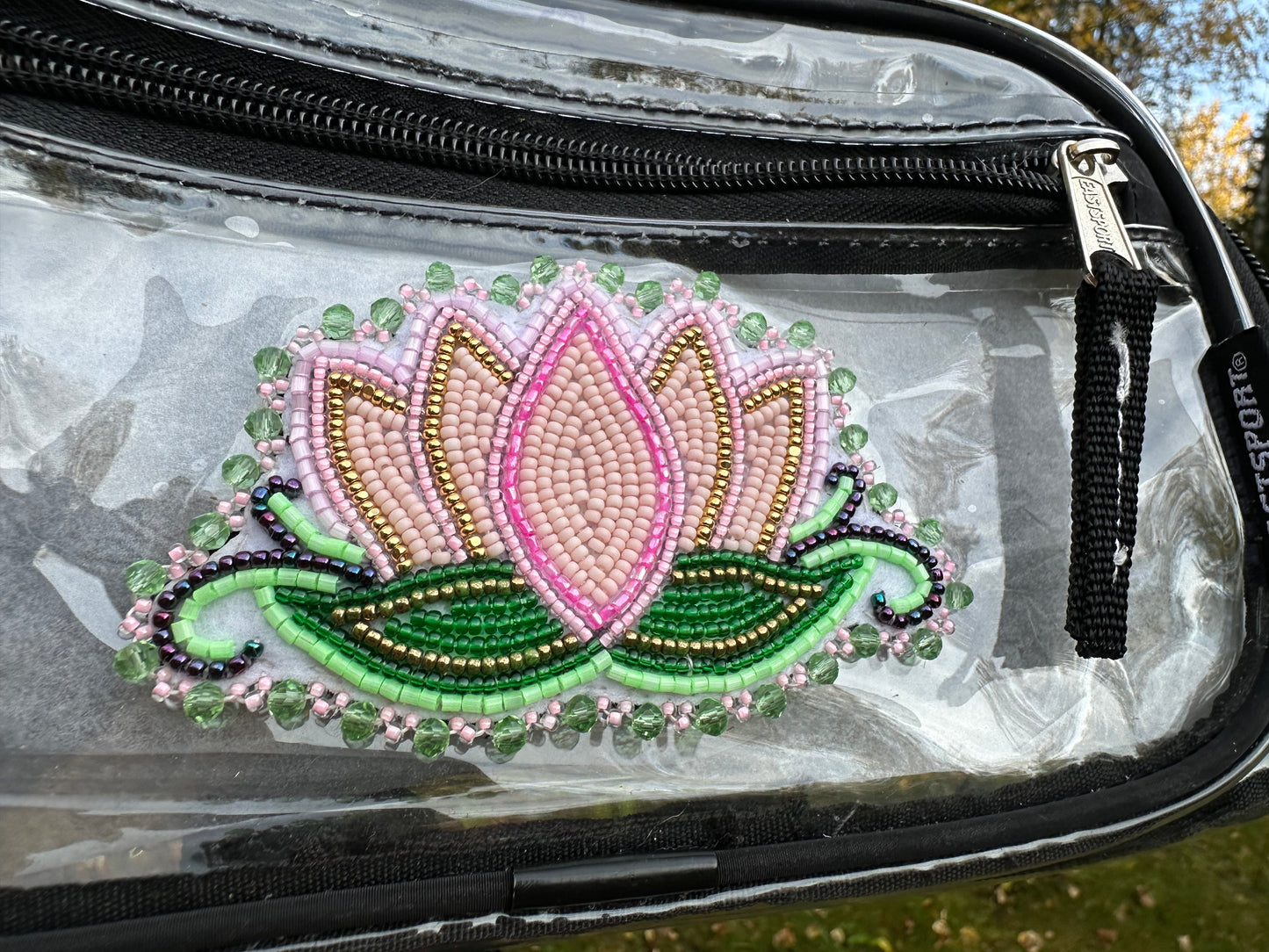 Beaded Lotus Crossbody