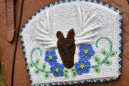 Beaded Forget-Me-Not/Moose Purse