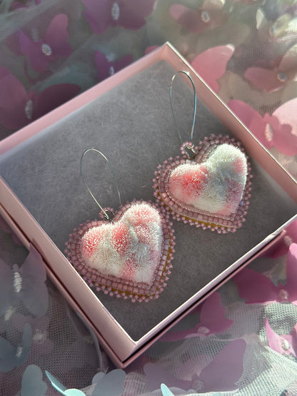 Pink Caribou Tufted Heart